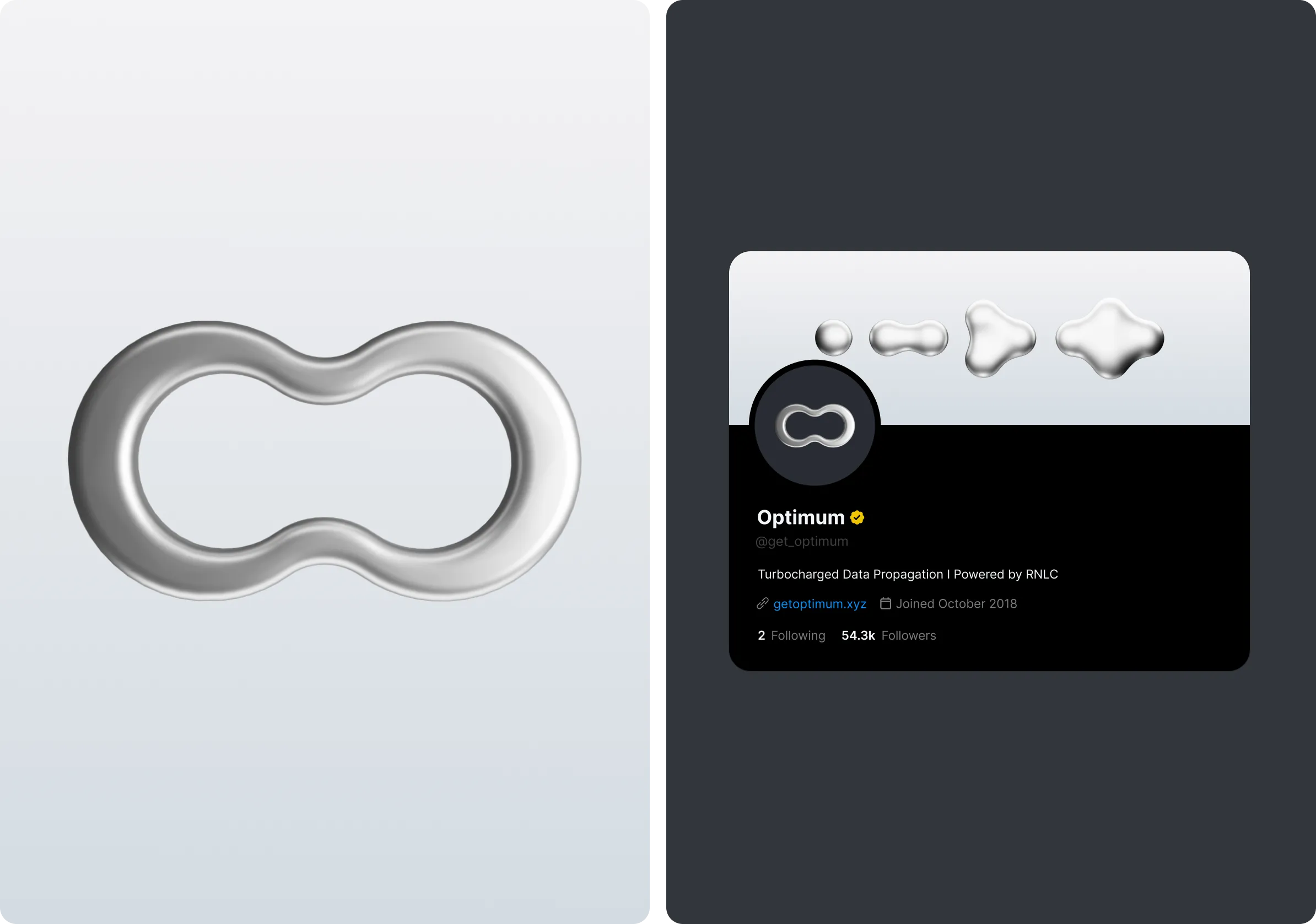 Optimum 3D Logo Mark and Card Design